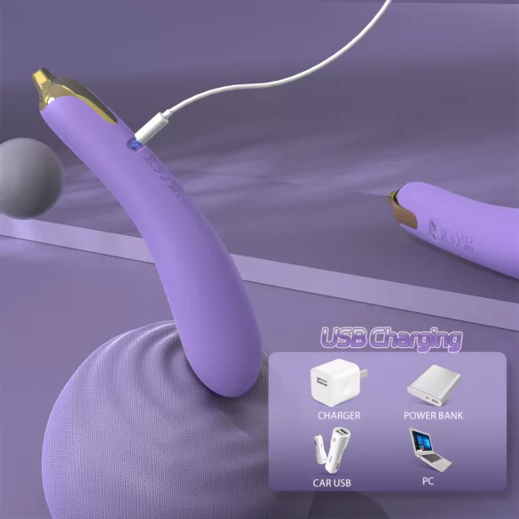 Sex HD - vibrátor ve tvaru lilku - fialový
