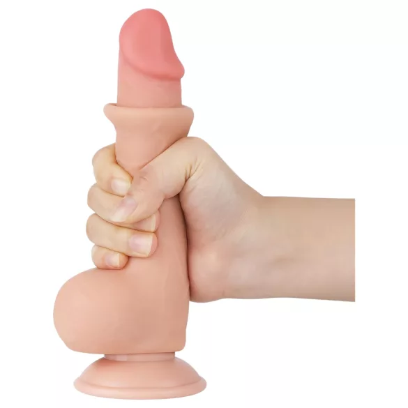 Lovetoy - realistický dildo s přísavkou - dvouvrstvé - 19,5 cm - tělová barva