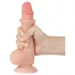 Lovetoy - realistický dildo s přísavkou - dvouvrstvé - 19,5 cm - tělová barva