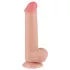Lovetoy - realistický dvojvrstvý dildo s varlaty - 20,8 cm - tělová