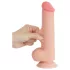 Lovetoy - realistický dvojvrstvý dildo s varlaty - 20,8 cm - tělová