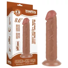   Lovetoy - realistický dvojvrstvý dildo s přísavkou - 20 cm - tělová barva