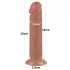 Lovetoy - realistický dvojvrstvý dildo s přísavkou - 20 cm - tělová barva