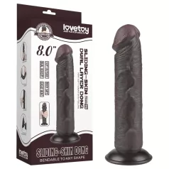   Lovetoy - realistický dildo s přísavkou - dvouvrstvý - 20 cm - hnědý