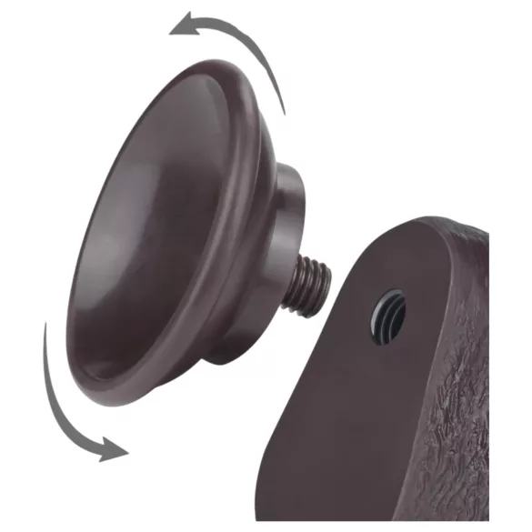 Lovetoy - realistický dildo s přísavkou - dvouvrstvý - 20,8 cm - hnědý