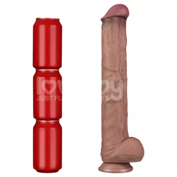 Lovetoy - oboustranný XXL dildo - 36,5 cm - tělová barva