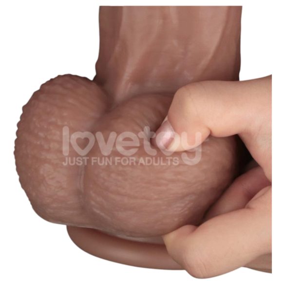 Lovetoy - oboustranný XXL dildo - 36,5 cm - tělová barva