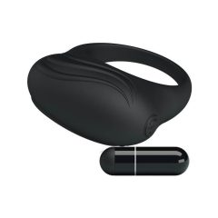   Pretty Love Bertram - vodotěsný vibrační kroužek na penis (černý)