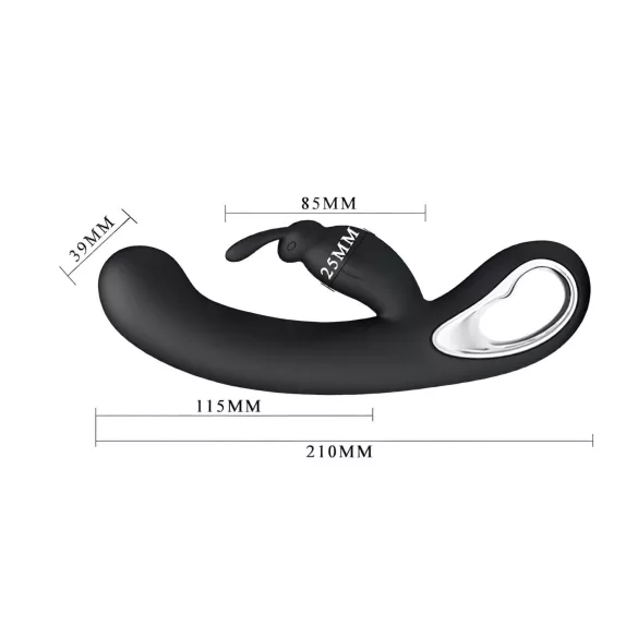 Pretty Love Webb - vibrátor s ramenem na klitoris - voděodolný - černý