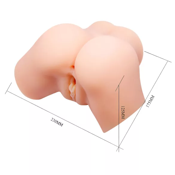 Crazy Bull - realistický vibrační masturbátor zadeček - tělová barva