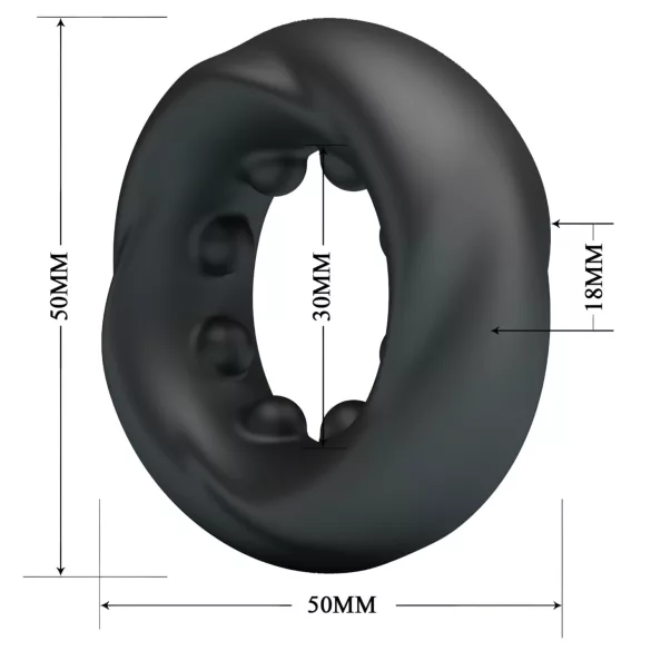 Crazy Bull - vibrační erekční kroužek - černý