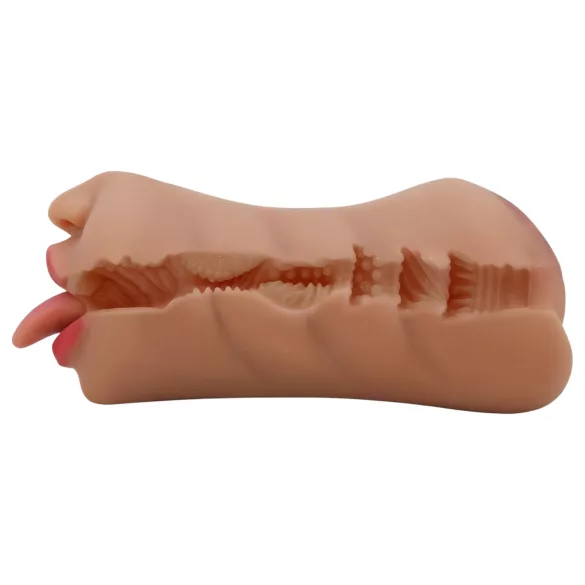 Crazy Bull - masturbátor ústa a vagína - realistický tvar - tělová barva