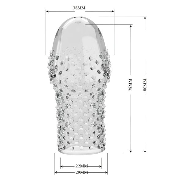 Pretty Love Becks - návlek na penis - transparentní