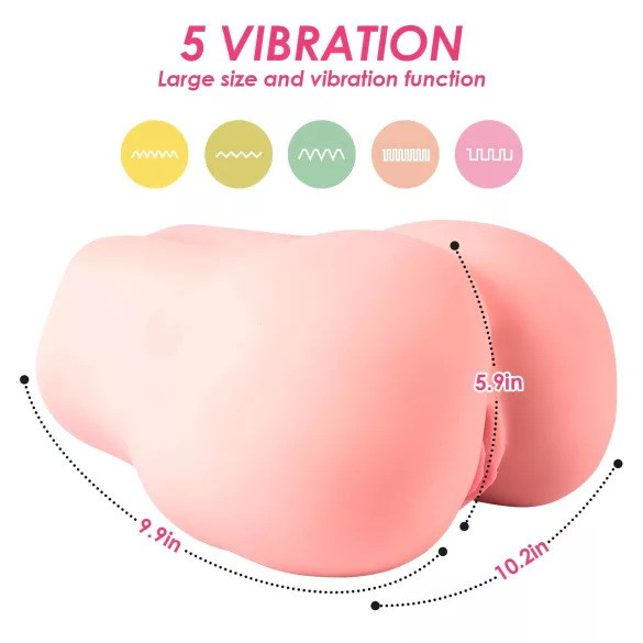 Vibeconnect - aplikací řízený torzo masturbátor pro muže (přírodní)