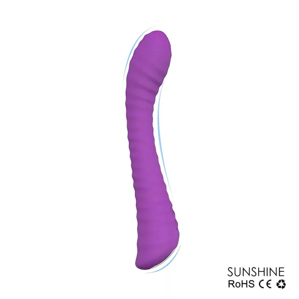 Sex HD Sunshine - vibrátor na G-bod - akumulátor, vroubkovaný, fialový