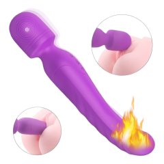   Sex HD Iris - dobíjecí vyhřívaný masážní vibrátor se 2 motory (fialový)
