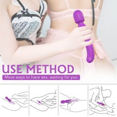   Sex HD Iris - dobíjecí vyhřívaný masážní vibrátor se 2 motory (fialový)