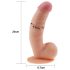 Lovetoy - realistické dildo - ultra měkké, pružné - 21,5 cm, tělová barva