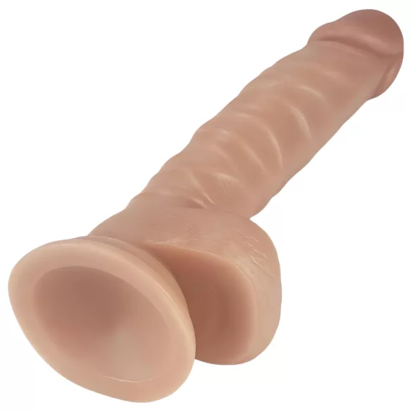Lovetoy Real Extreme - realistické dildo s přísavkou - 21 cm - tělová barva