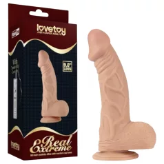  Lovetoy Real Extreme - realistické dildo s přísavkou - 23 cm - přírodní