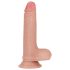 Lovetoy Nature Cock - realistické dvojvrstvé dildo - 18 cm - tělová barva