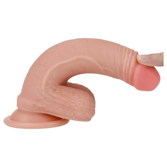 Lovetoy Nature Cock - realistické dvojvrstvé dildo - 18 cm - tělová barva