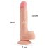 Lovetoy Nature Cock - realistické dildo s přísavkou - 21 cm - tělová barva