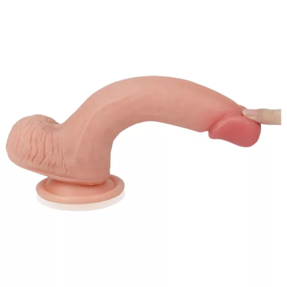 Lovetoy Nature Cock - realistické dildo s dvojitou vrstvou - 20 cm - tělová