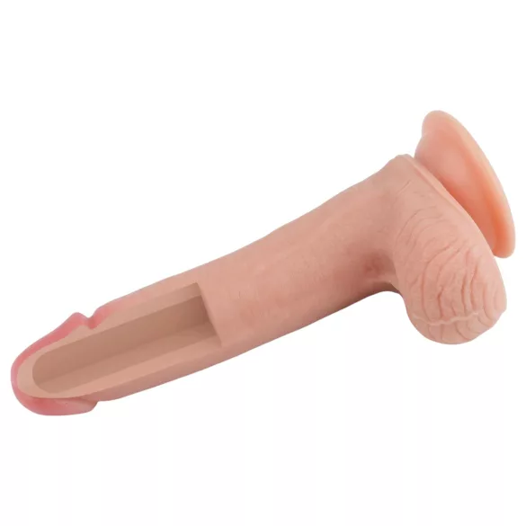 Lovetoy Nature Cock - realistické dildo s dvojitou vrstvou - 20 cm - tělová