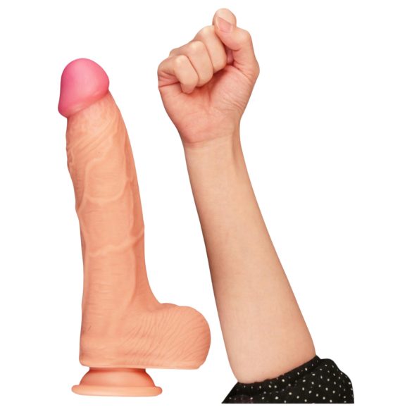 Lovetoy Nature Cock - realistický dvouvrstvý dildo - 25 cm - tělová barva