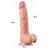 Lovetoy Nature Cock - realistický dvouvrstvý dildo - 25 cm - tělová barva