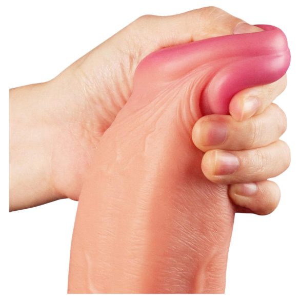 Lovetoy Nature Cock - realistické dildo - dvouvrstvé - 30 cm - tělová barva