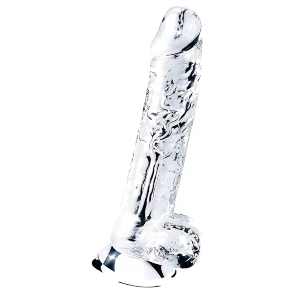 Lovetoy Flawless Clear - realistické dildo s přísavkou - 19 cm - transparentní