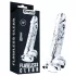 Lovetoy Flawless Clear - realistické dildo s přísavkou - 19 cm - transparentní