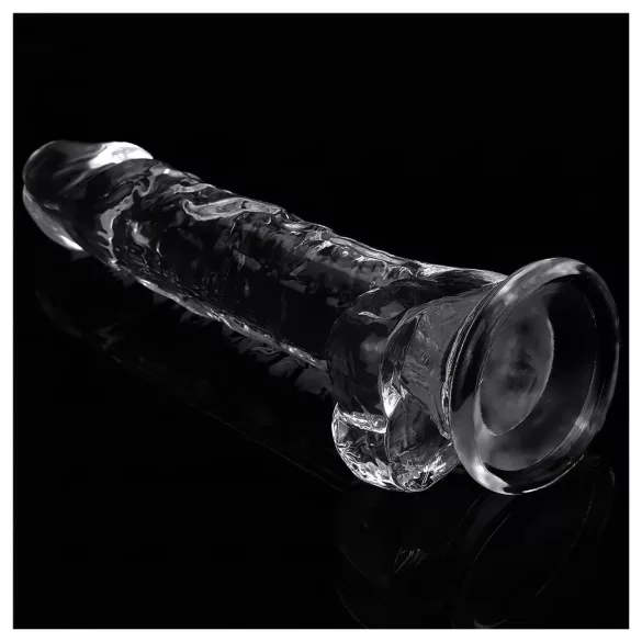 Lovetoy Flawless Clear - realistické dildo s přísavkou - 19 cm - transparentní