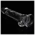 Lovetoy Flawless Clear - realistické dildo s přísavkou - 19 cm - transparentní