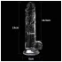 Lovetoy Flawless Clear - realistické dildo s přísavkou - 19 cm - transparentní