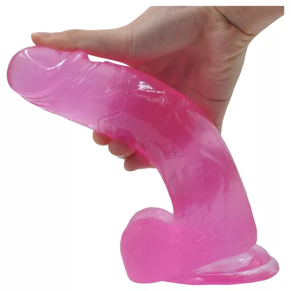 Lovetoy - realistický dildo s přísavkou - 20 cm - růžový