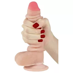   Lovetoy - realistické dildo - dvojitá vrstva - 18 cm - tělová barva