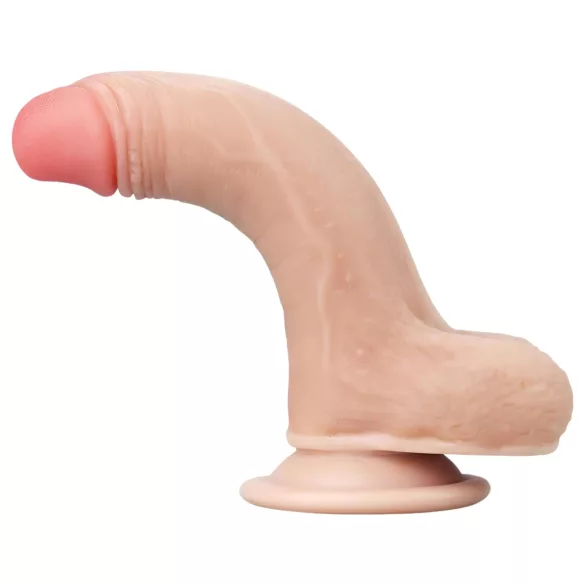 Lovetoy - realistické dildo - dvojitá vrstva - 18 cm - tělová barva