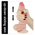 Lovetoy - realistické dildo - dvojitá vrstva - 18 cm - tělová barva