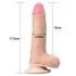 Lovetoy - realistické dildo - dvojitá vrstva - 18 cm - tělová barva