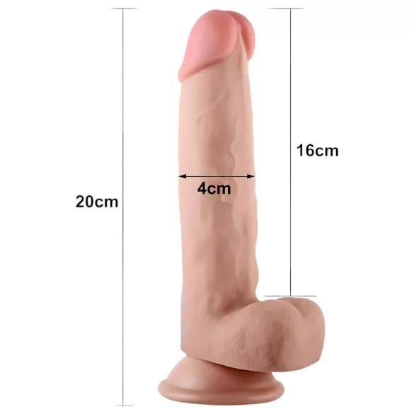 Lovetoy - realistický dildo - dvouvrstvý - 21 cm - tělový