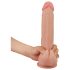 Lovetoy Sliding-Skin - dvouvrstvý dildo - 23cm (přírodní)