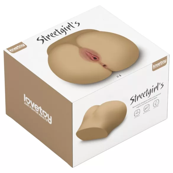 Lovetoy - masturbátor torzo - vagina a zadeček - realistický, tělová