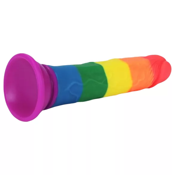 Lovetoy Prider - realistické dildo - 19 cm - duhová