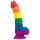 Lovetoy Prider - realistické silikonové dildo - 19 cm - duhové