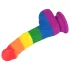 Lovetoy Prider - realistické silikonové dildo - 19 cm - duhové