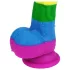 Lovetoy Prider - realistické silikonové dildo - 19 cm - duhové