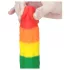 Lovetoy Prider - realistické silikonové dildo - 19 cm - duhové